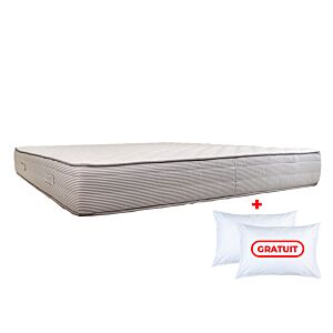 MATELAS SIMMONS RIVIERA PLUS - Blanc + Oreillers Gratuits