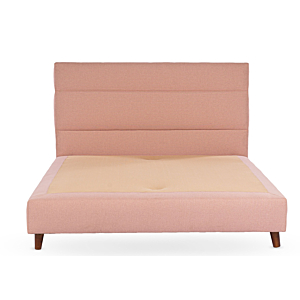 Lit Tapissé NEW MARSILIA En Tissu - Rose