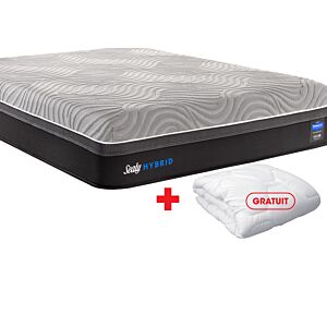 Matelas SEALY HYBRID USA - Gris + Couette Gratuite