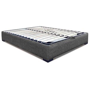 Sommier Tapissé à COFFRE 140x190 cm - Gris