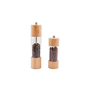 Set de 2 moulins à poivre en bambou - Beige Art de la table