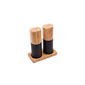 Set de 2 moulins à épices en bambou - Beige Art de la table
