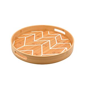 Plateau rond 40cm bambou - Beige Naturel Art de la table