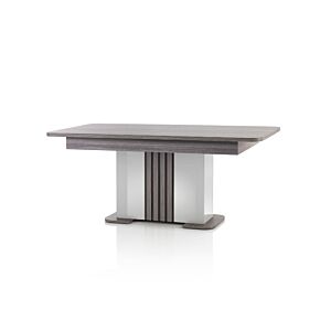 Table à manger extensible PESARO - Chêne / Gris