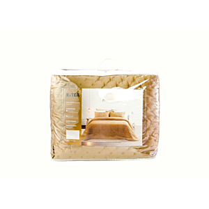 Couvre Lit THUNDER + 2 Taies D'Oreillers - Camel