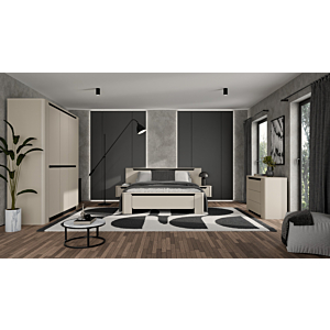 COMMODE VODOL 3 TIROIRS - Blanc / Noir