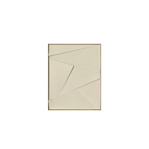 TABLEAU GEOMETRIQUE HANDMADE AVEC CADRE - BLANC Tableaux