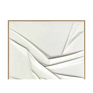 TABLEAU ABSTRAIT HANDMADE AVEC CADRE - BLANC