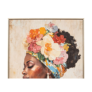 TABLEAU L'AFRICAINE HANDMADE - MULTICOULEUR