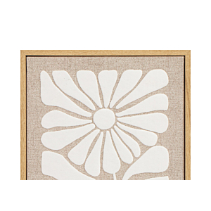 TABLEAU FLORAL AVEC CADRE - BEIGE