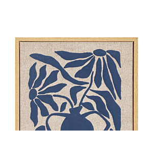 TABLEAU VASE AVEC CADRE - BLEU