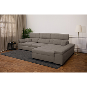 CANAPE D'ANGLE WILBUR REVERSIBLE + Fonction lit + Rangement 