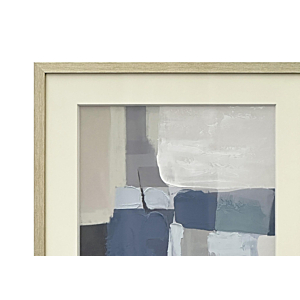 TABLEAU ABSTRAIT AVEC CADRE EN BOIS - Multicouleur