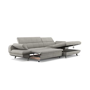Canapé D'angle Droit LIBRA Avec fonction lit - Gris clair