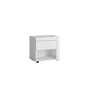 TABLE DE CHEVET DROITE LYON 1 TIROIR Et 1 NICHE - Blanc Chevet adulte