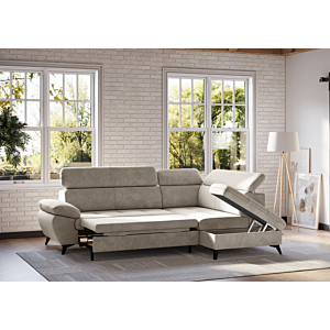 Canapé D'angle Droit HUDSON Avec fonction lit + Coffre