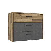 Commode RICCIANO - Chêne Marron et noir