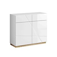 Commode FUTURA 2 portes et 2 tiroirs Blanc