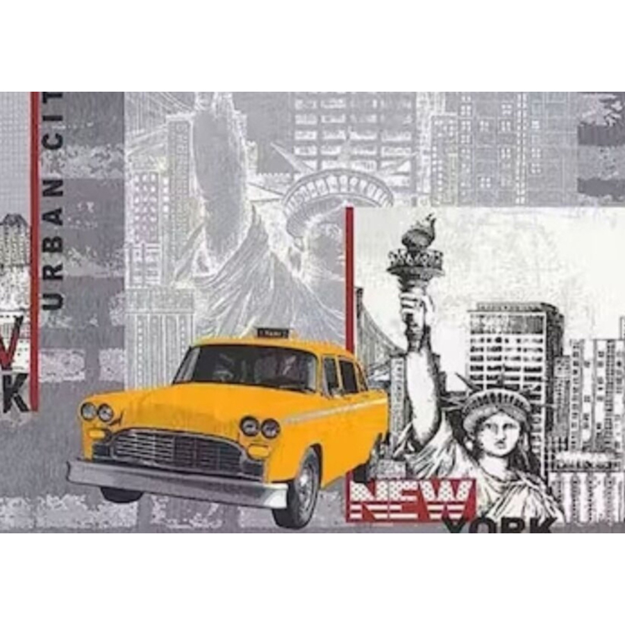 Papier Peint À Motifs Taxi - Jaune Papier peint