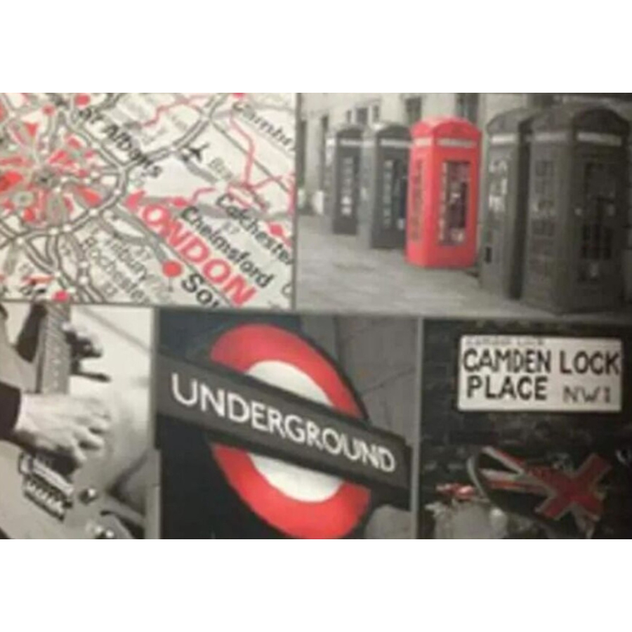 Papier Peint UNDERGROUND LONDON - Multicouleur Papier peint