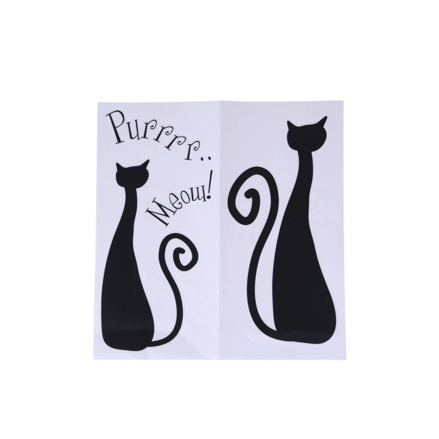 Stickers Cats - Noir Papier peint