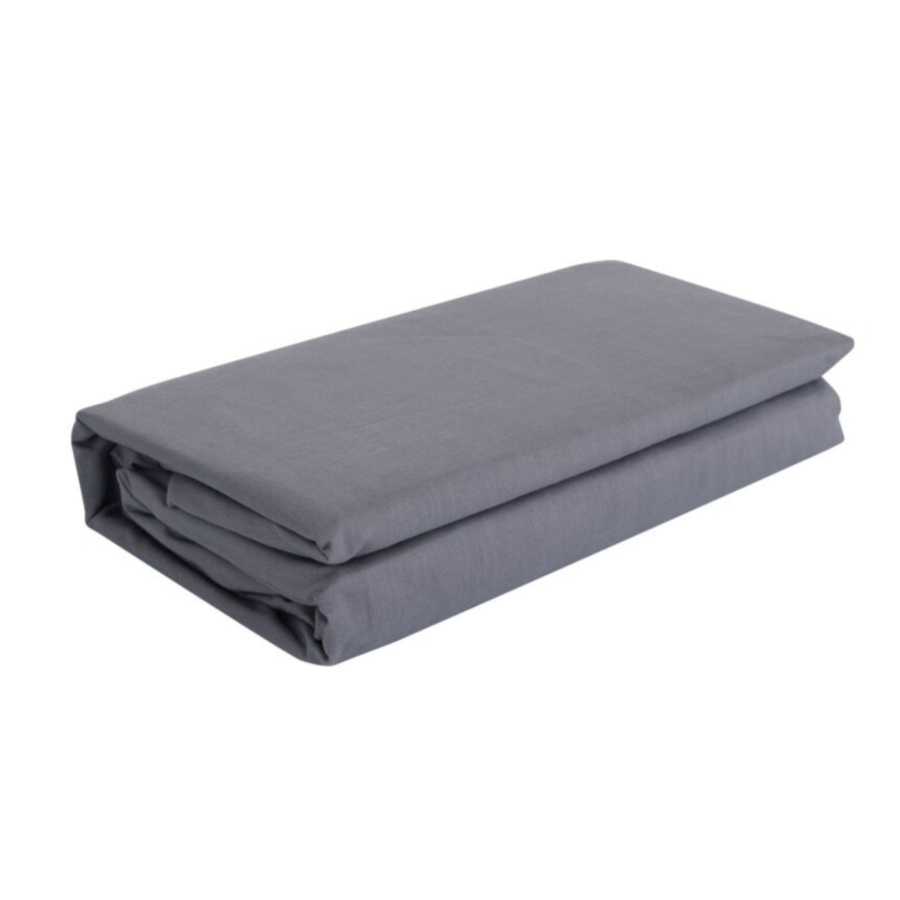 Drap housse UNI 57 FILS LINA 140x190cm - Galet Draps