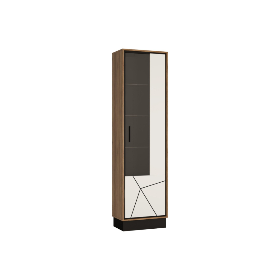Petite Vitrine BROLO Led en option - Blanc Brillant Séjour