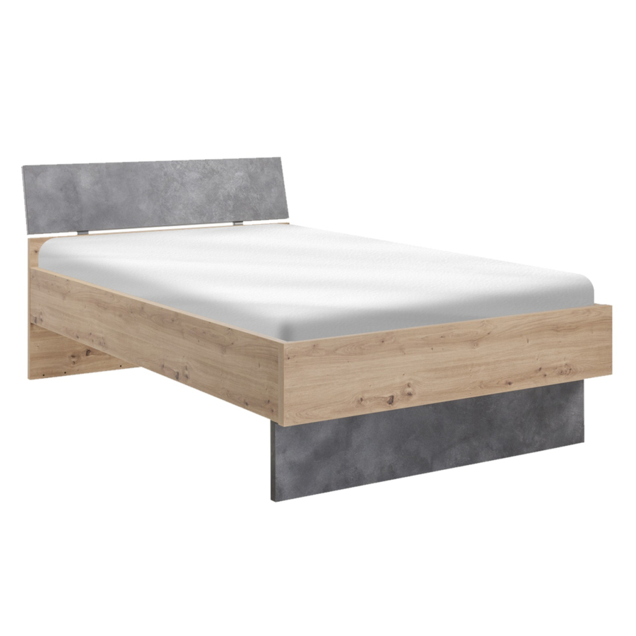 Lit LAFABRICA Avec Tiroir 120x200cm - Beige / Gris Chambre enfant
