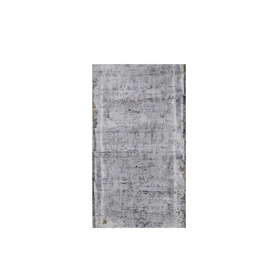 Tapis ROYAL 80x150 cm Aux Motifs Abstraits - Gris Tapis descente de lit