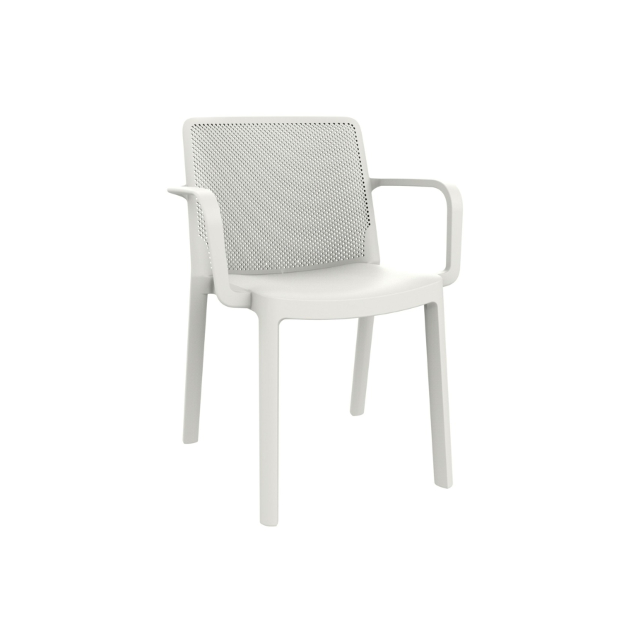 Chaise FRESH Avec Accoudoir - Blanc Meuble extérieur