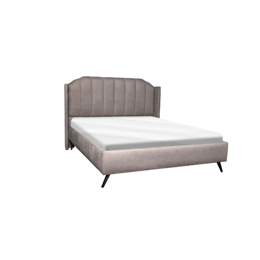 Lit ALPHA 140x190cm Avec Sommier - Taupe Lits adulte