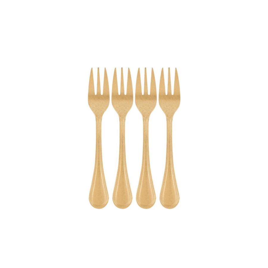 Lot De 4 Fourchettes À Dessert - Or Accessoires Cuisine