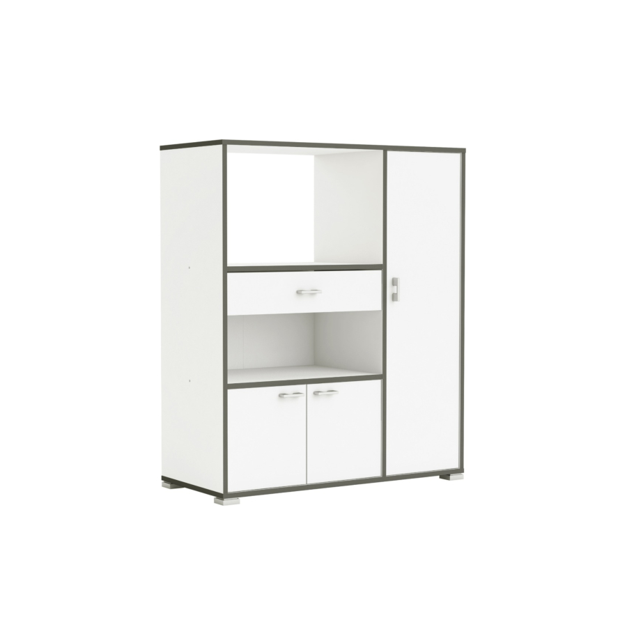 Loge BUZZ 3 Portes - Blanc Meuble multifonctions rangements