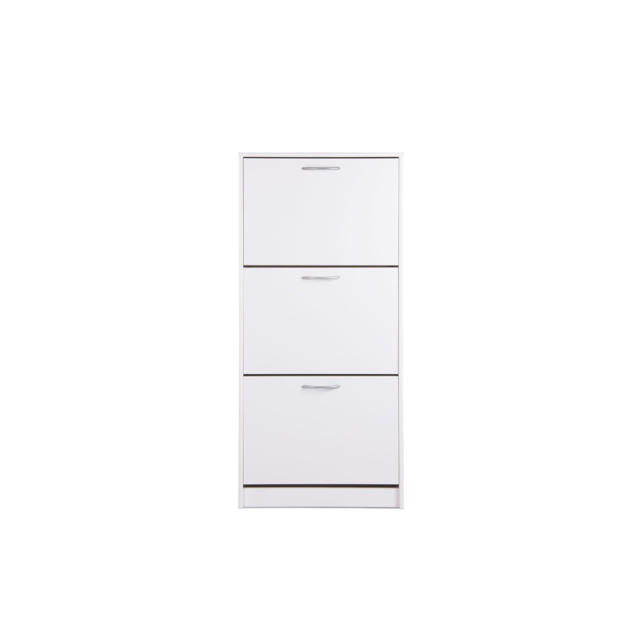 Meuble à Chaussures MAINZ 3 Abattants - Blanc Soldes été vague 2
