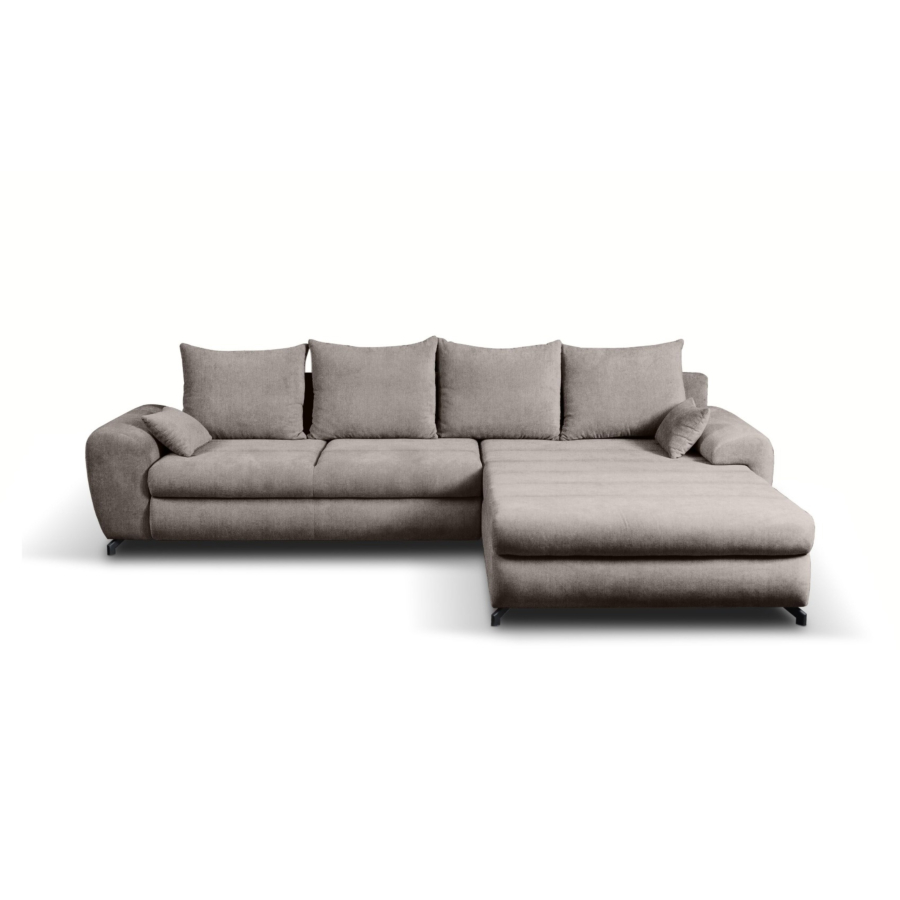 Canapé D'angle YOKO + Fonction Lit + Box - Taupe Soldes été