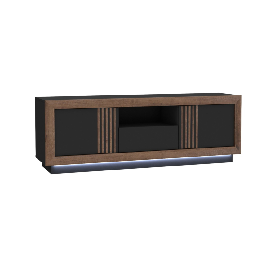 Meuble TV SAVONA - Noir Soldes été vague 2