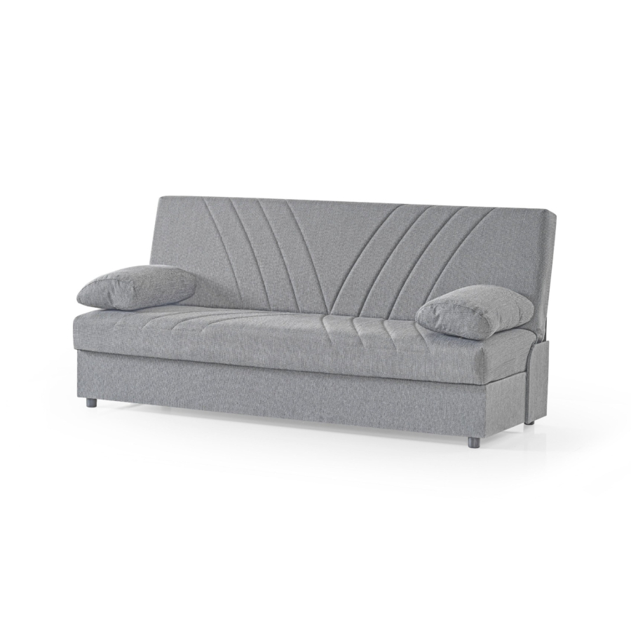 Canapé-Lit NEW FIJI + Coffre Et 2 Coussins - Gris Sofa