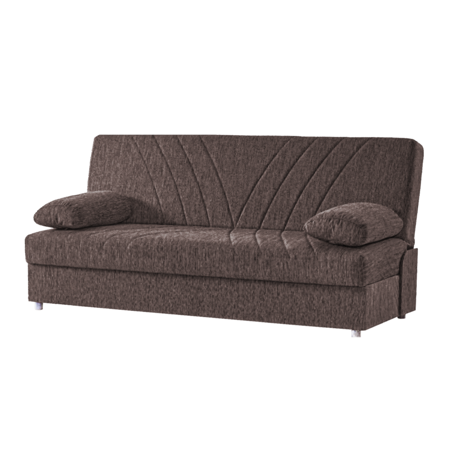 Canapé-Lit NEW FIJI + Coffre Et 2 Coussins - Marron Sofa