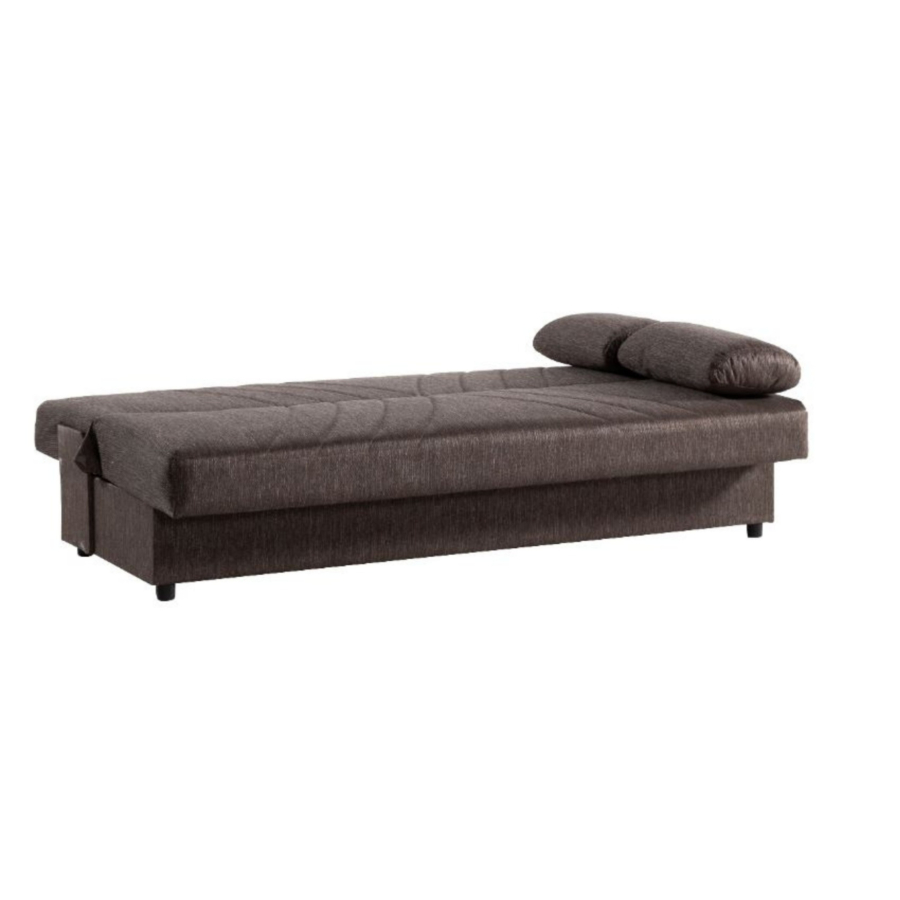 Canapé-Lit NEW FIJI + Coffre Et 2 Coussins - Marron Sofa