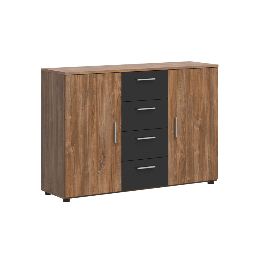 Commode MARTINA 2 - Chêne / Noir Commodes