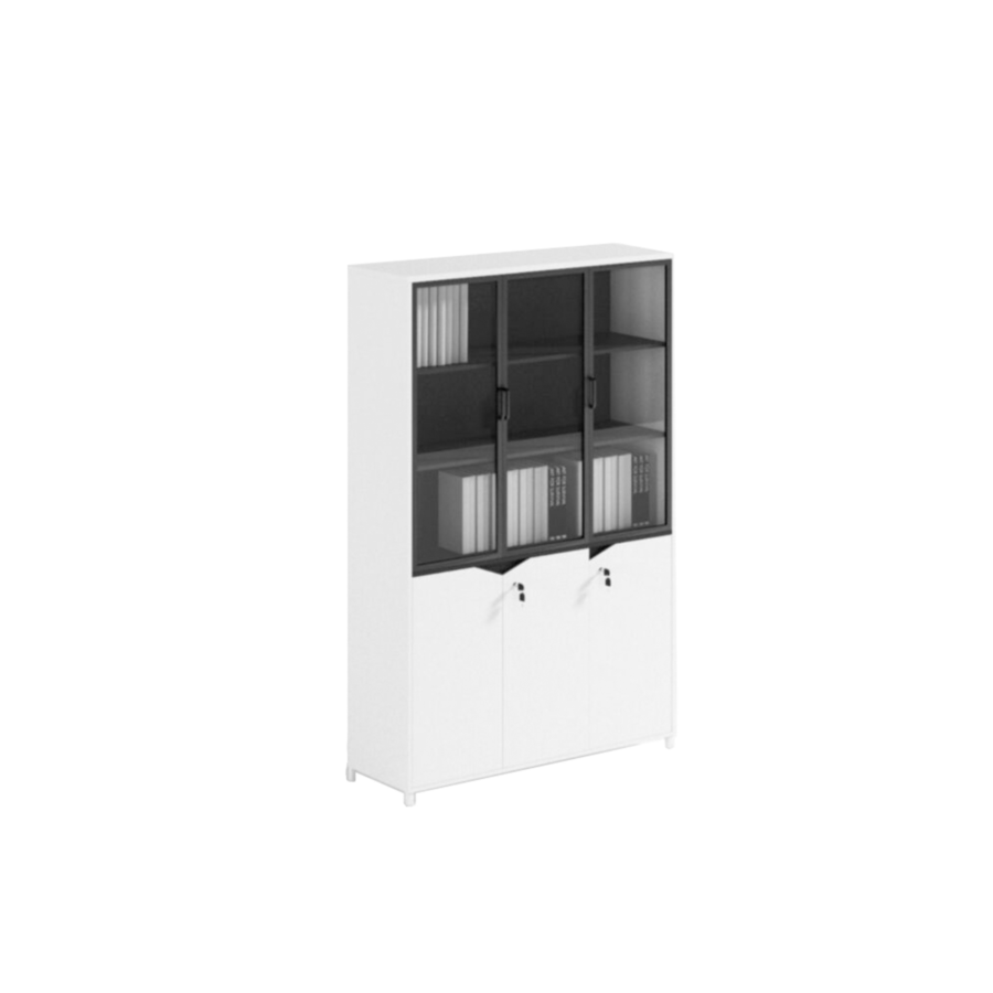 Elément De Rangement Haut SHIRAZ Avec 3 Portes - Blanc Rangement professionnel