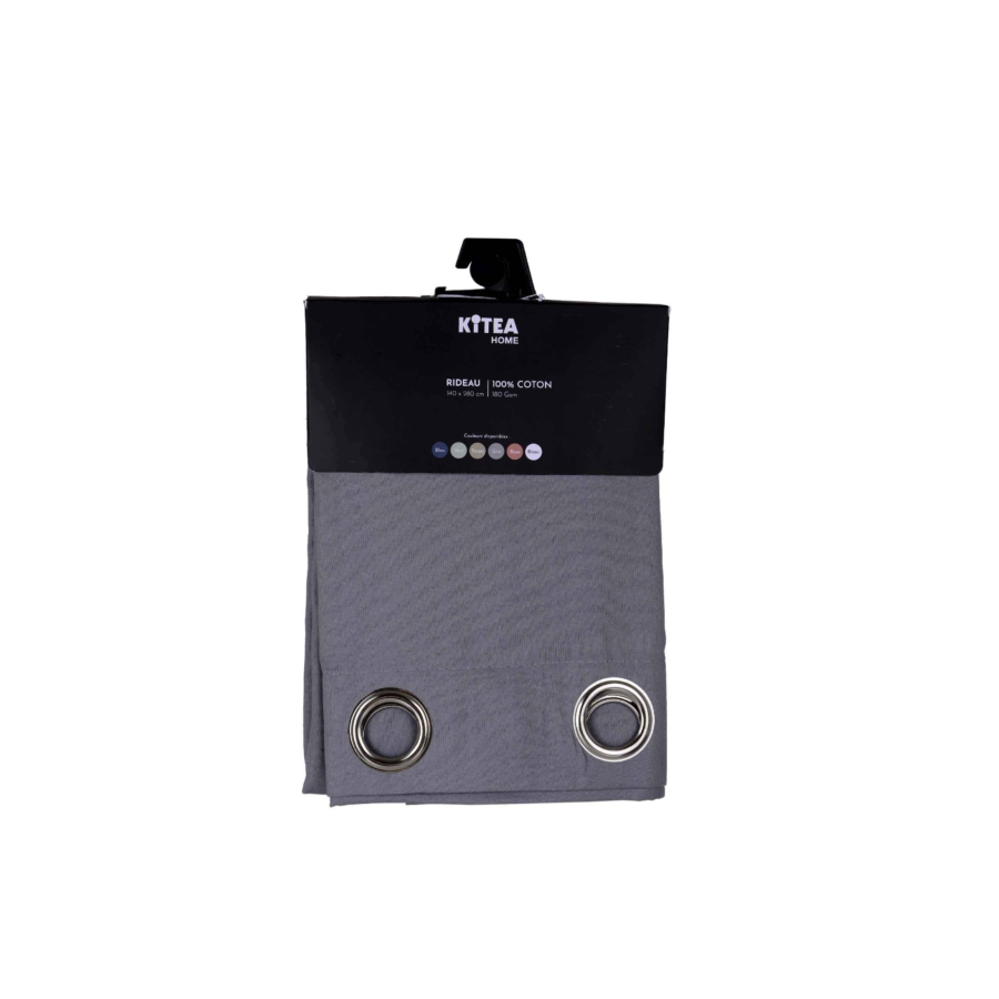Rideau 140x280cm TODAY 4 - Gris Clair Rideaux