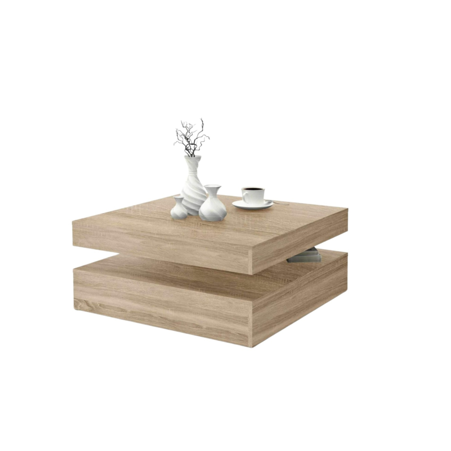 Table Basse Rotative TRAPP - Sonoma / Chêne Soldes été vague 2