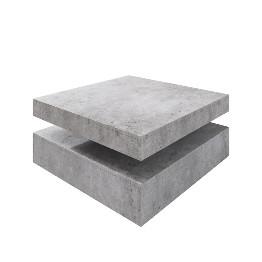 Table Basse Rotative Trapp - Béton / Gris Clair Vivez la Coupe du Monde