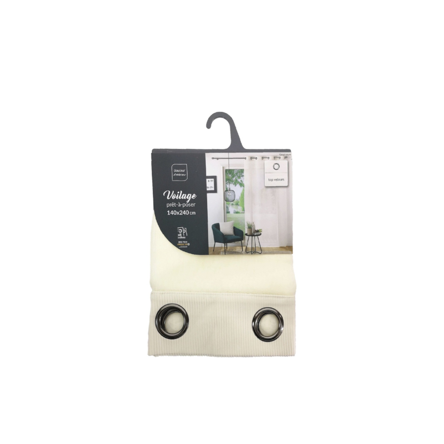 Rideau Voilage À Œillets - Blanc Cassé Rideaux