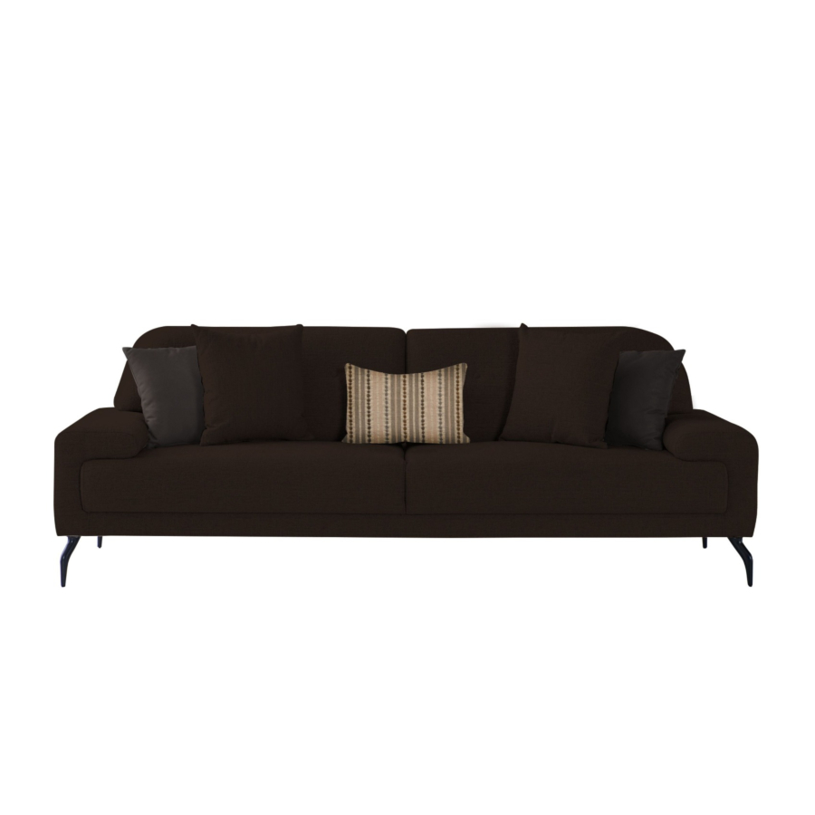 Salon MUENO 3+2+1 Avec Fonction Lit - Marron Canapé convertible