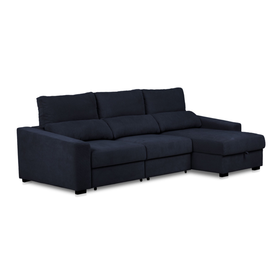 Canapé REYNO - Bleu Foncé Soldes été