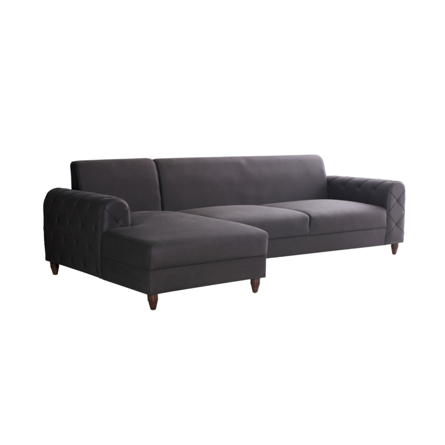 Canapé D'angle NEW NATELLO Méridienne Gauche - Anthracite Sofa
