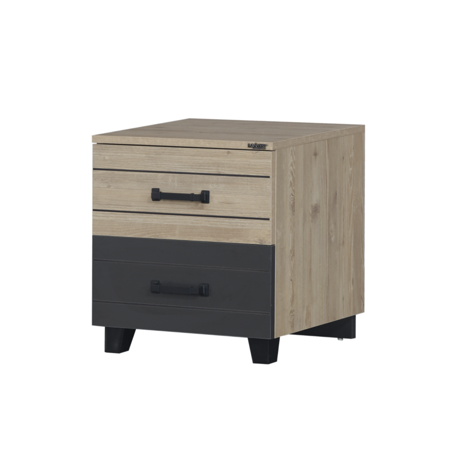Table De Chevet BOSS - Gris Foncé / Beige Chambre enfant