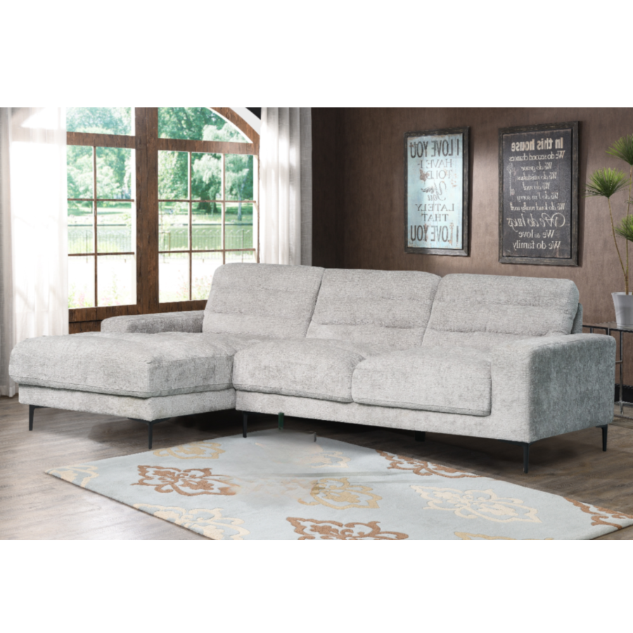 Canapé D'angle Gauche SELVA - Gris Clair Canapés